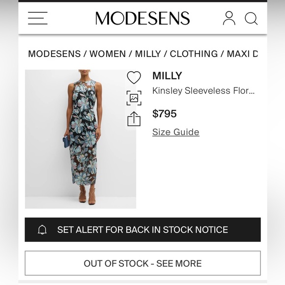 Milly Kinsley Painted Petals Sequin Dress NWT - Picture 4 of 8